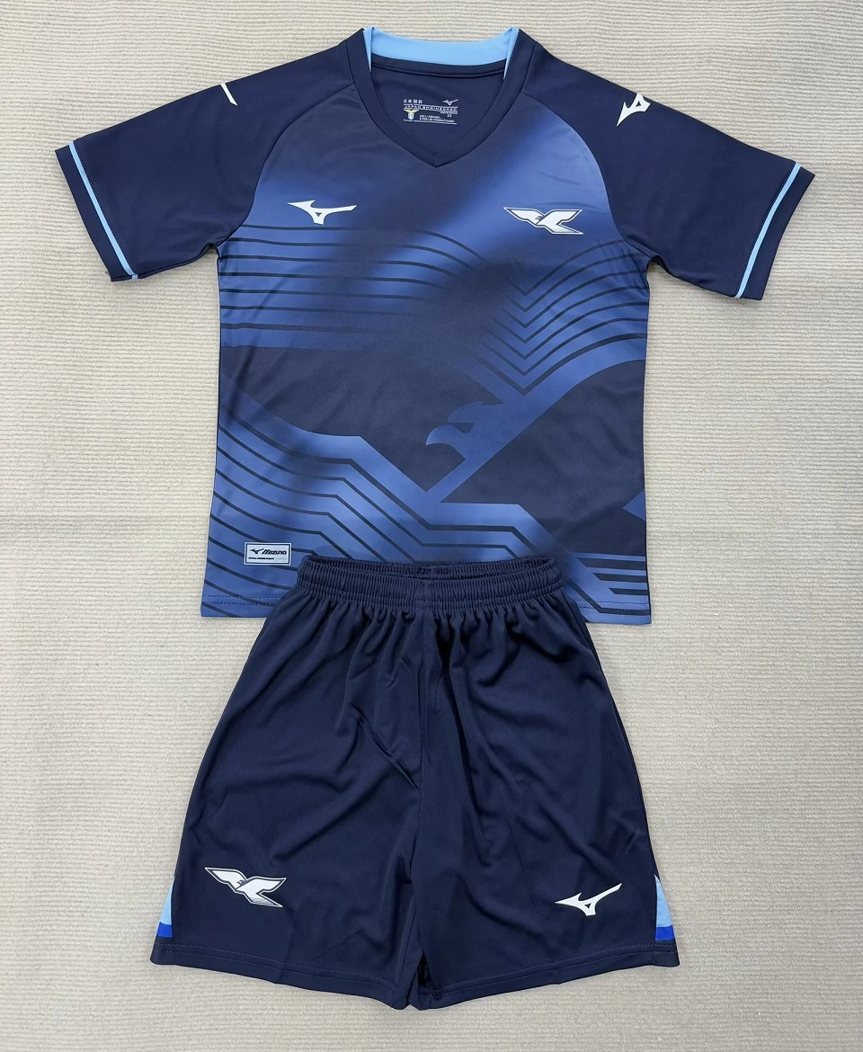 Kids-Lazio 25/26 Third Navy Blue Soccer Jersey